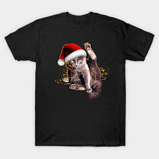 Funny Christmas Cat T-Shirt